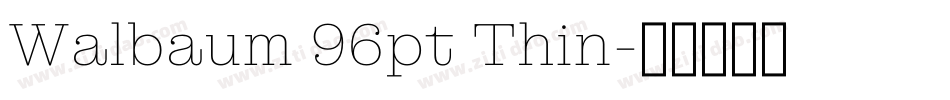 Walbaum 96pt Thin字体转换